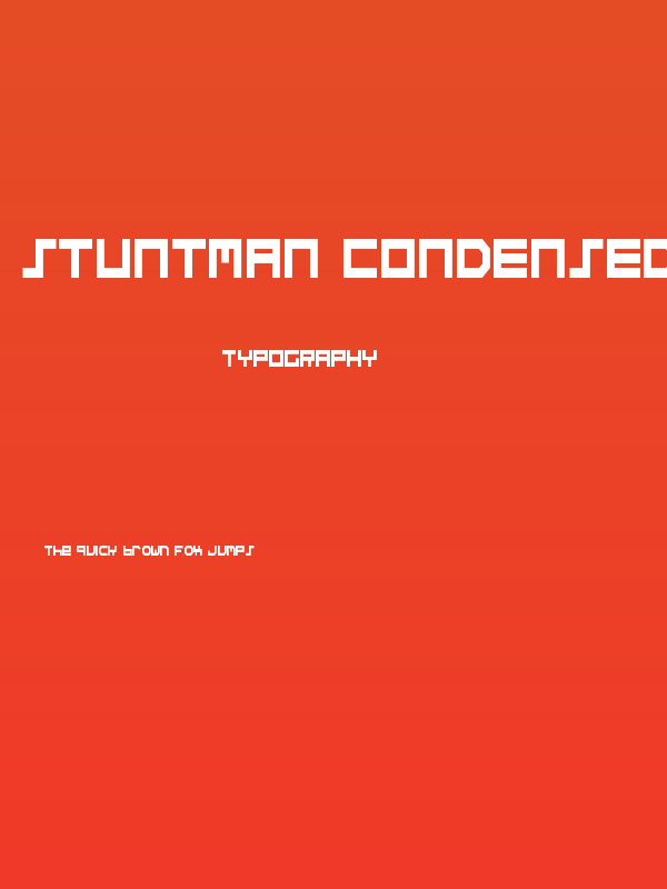 Stuntman Condensed Poster