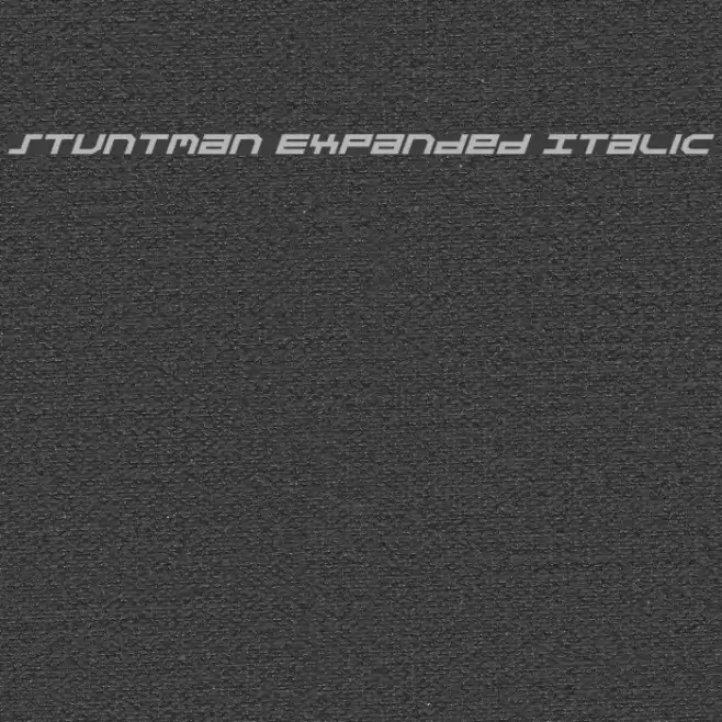 Stuntman Expanded Italic Polices examples