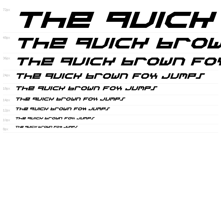 Stuntman Expanded Italic Waterfall