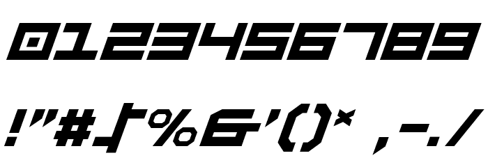 Stuntman Italic Font OTHER CHARS