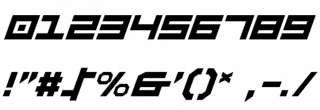 Stuntman Italic フォント その他の文字