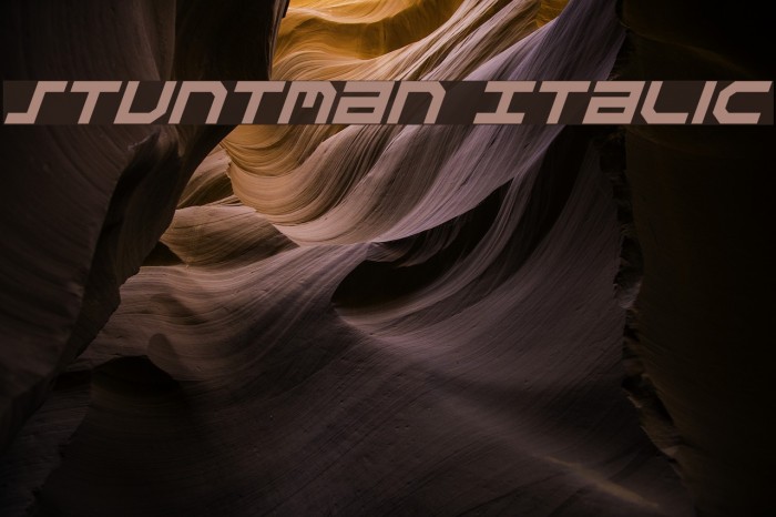Stuntman Italic Font examples