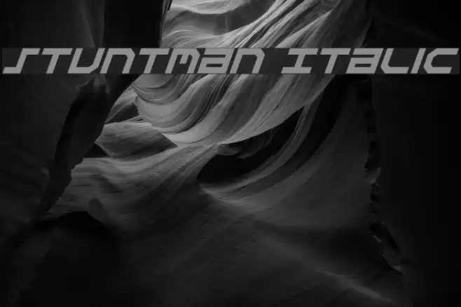 Stuntman Italic フォント examples