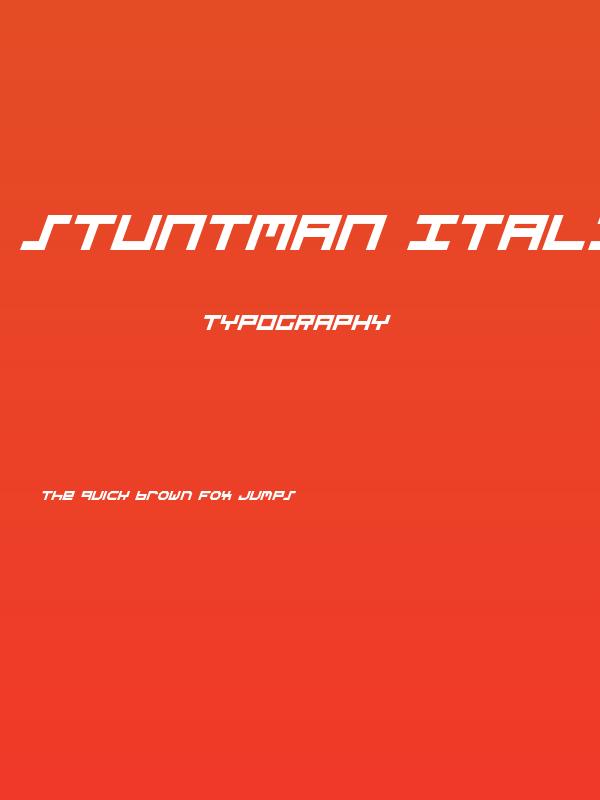 Stuntman Italic Poster