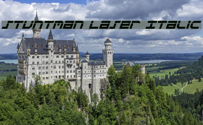 Stuntman Laser Italic Polices examples