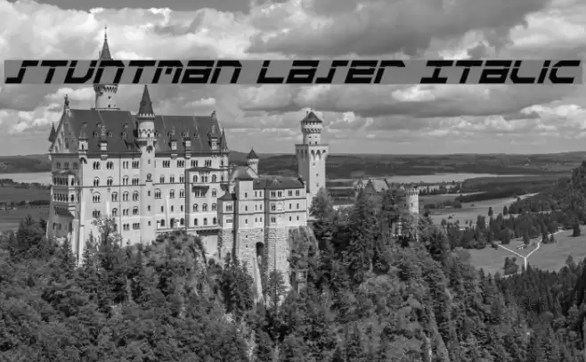 Stuntman Laser Italic Font examples