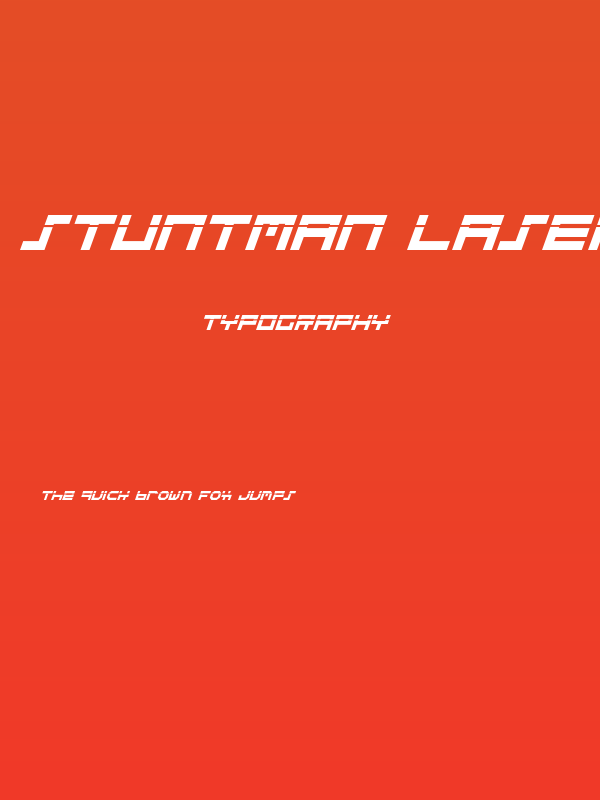 Stuntman Laser Italic Poster