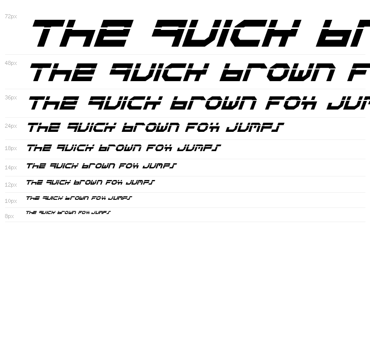 Stuntman Laser Italic Waterfall