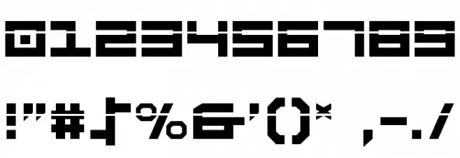 Stuntman Laser Font OTHER CHARS