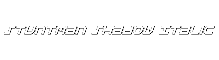 Stuntman Shadow Italic Шрифта