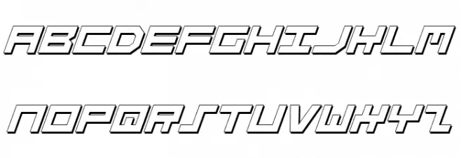 Stuntman Shadow Italic फ़ॉन्ट अपरकेस