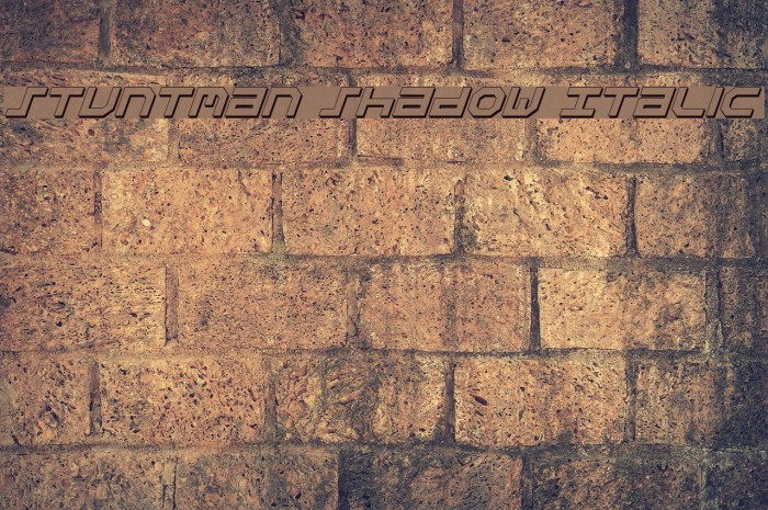 Stuntman Shadow Italic Font examples