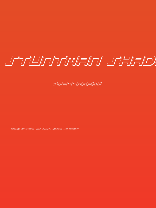 Stuntman Shadow Italic Poster