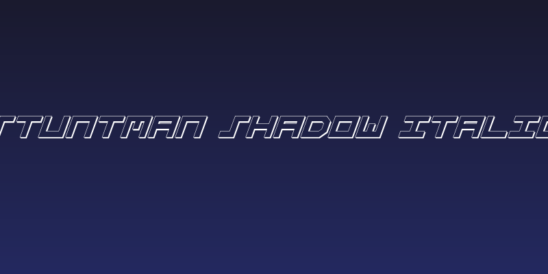 Stuntman Shadow Italic Social Header