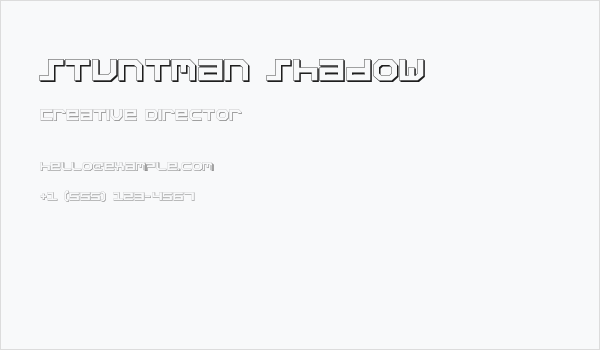 Stuntman Shadow Business Card