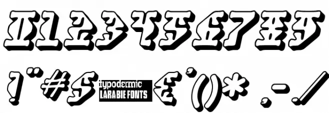 Stupefaction 3D Font OTHER CHARS