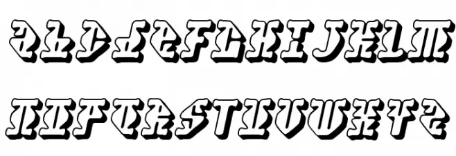 Stupefaction 3D 字体 小写