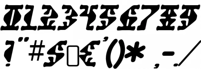 Stupefaction-Regular Font OTHER CHARS