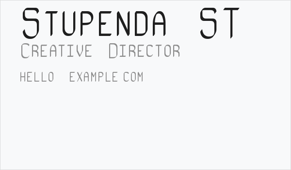 Stupenda ST Business Card