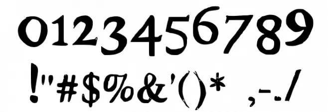 Stupid Medium Font OTHER CHARS