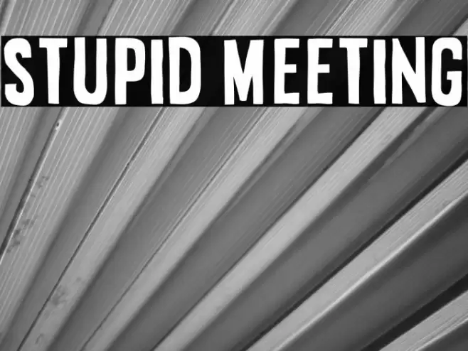 Stupid Meeting Font examples