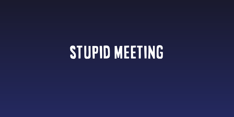 Stupid Meeting Social Header