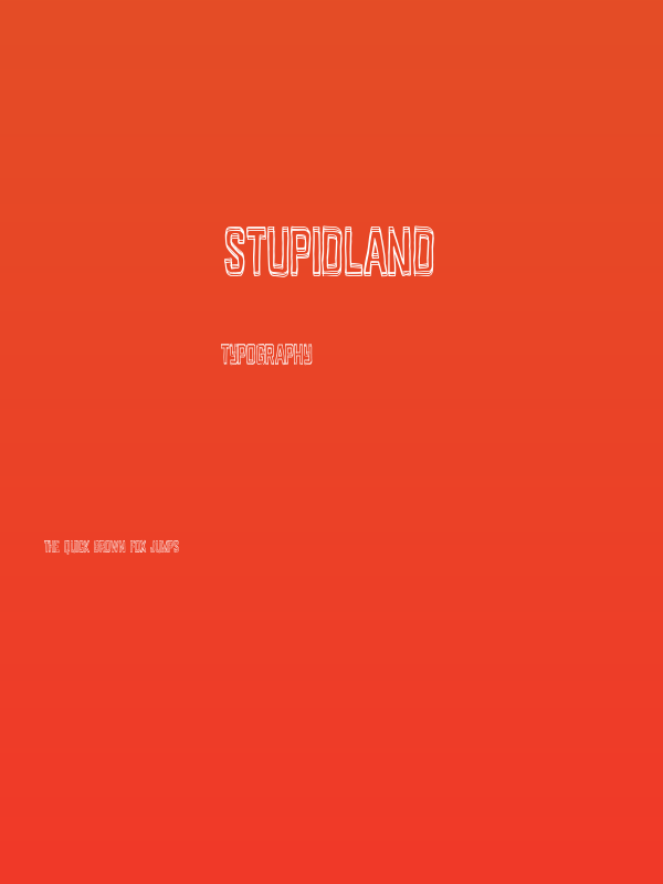 Stupidland Poster