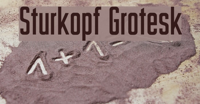 Sturkopf Grotesk Font examples