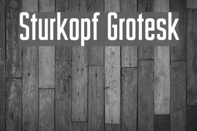 Sturkopf Grotesk Polices examples