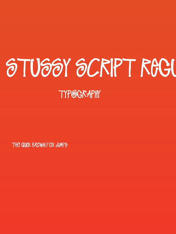 Stussy Script Regular Poster