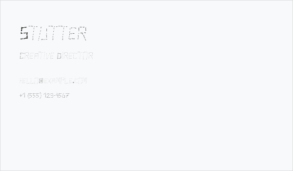 Stutter Business Card