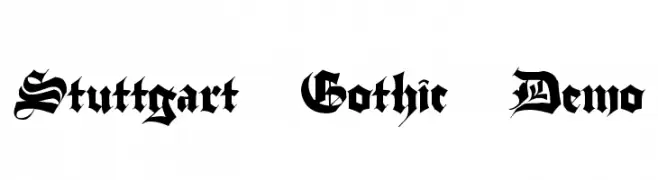 Stuttgart Gothic Demo  フリーフォントのダウンロード