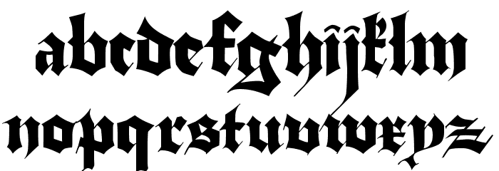 Stuttgart Gothic Demo Font LOWERCASE