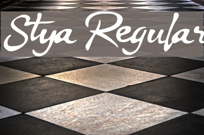 Stya Regular Font examples