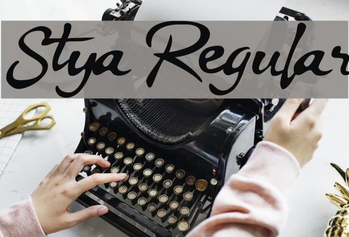 Stya Regular Font examples