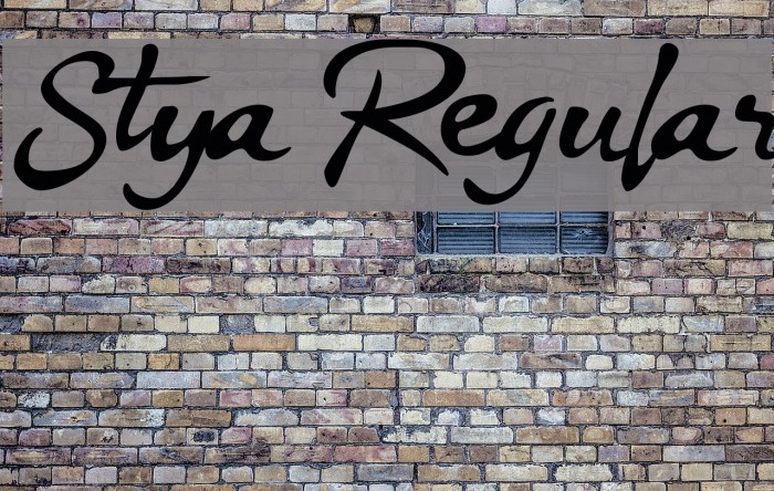 Stya Regular Font examples