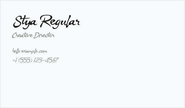 Stya Regular Business Card