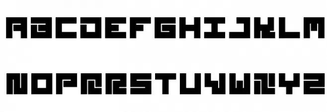 Styl Bold Font Litere mari