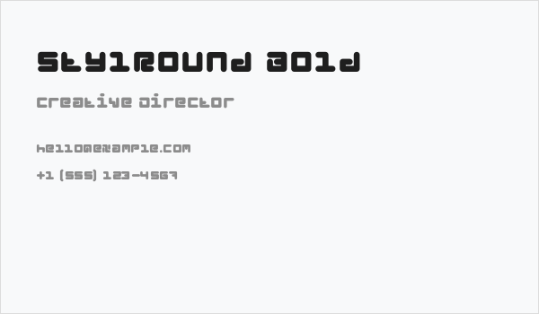 StylRound Bold Business Card