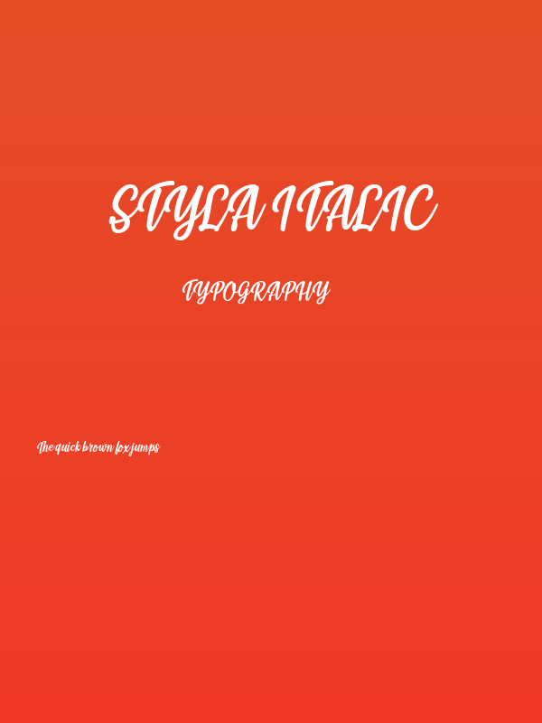 Styla Italic Poster