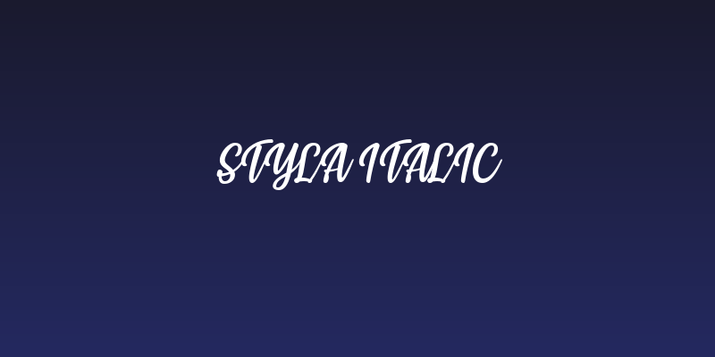 Styla Italic Social Header
