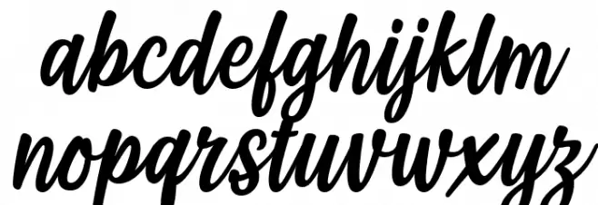 Styla Italic फ़ॉन्ट लोअरकेस
