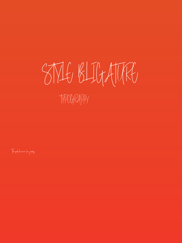 Style Bligature Poster