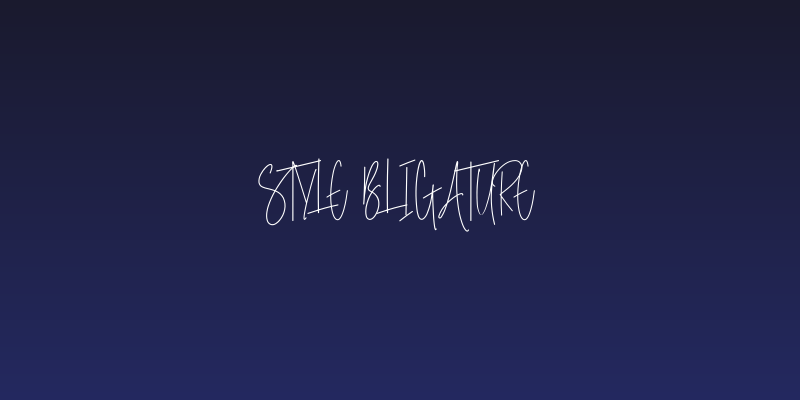 Style Bligature Social Header