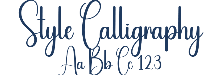 Style Calligraphy Font Preview