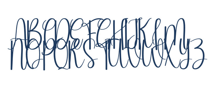 Style Calligraphy Uppercase