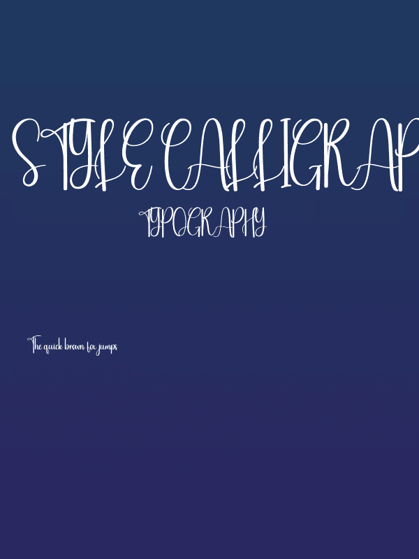 Style Calligraphy Poster