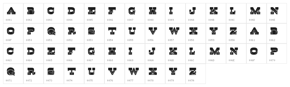 Style Filled Regular Character Map