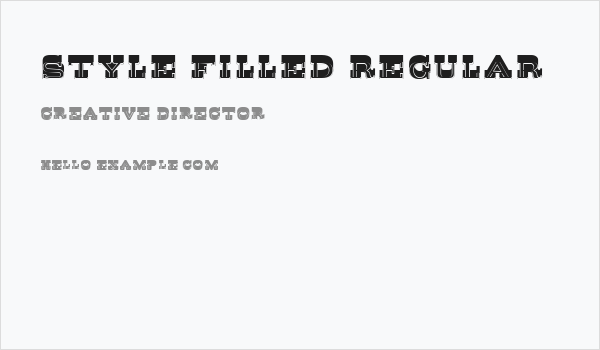 Style Filled Regular Business Card