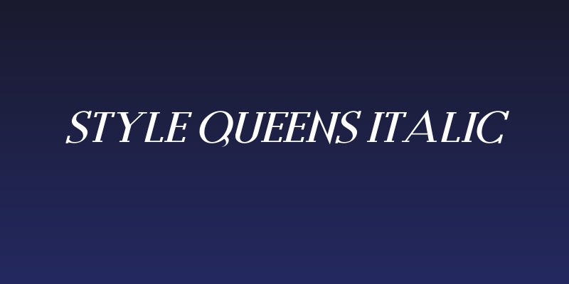 Style Queens Italic Social Header